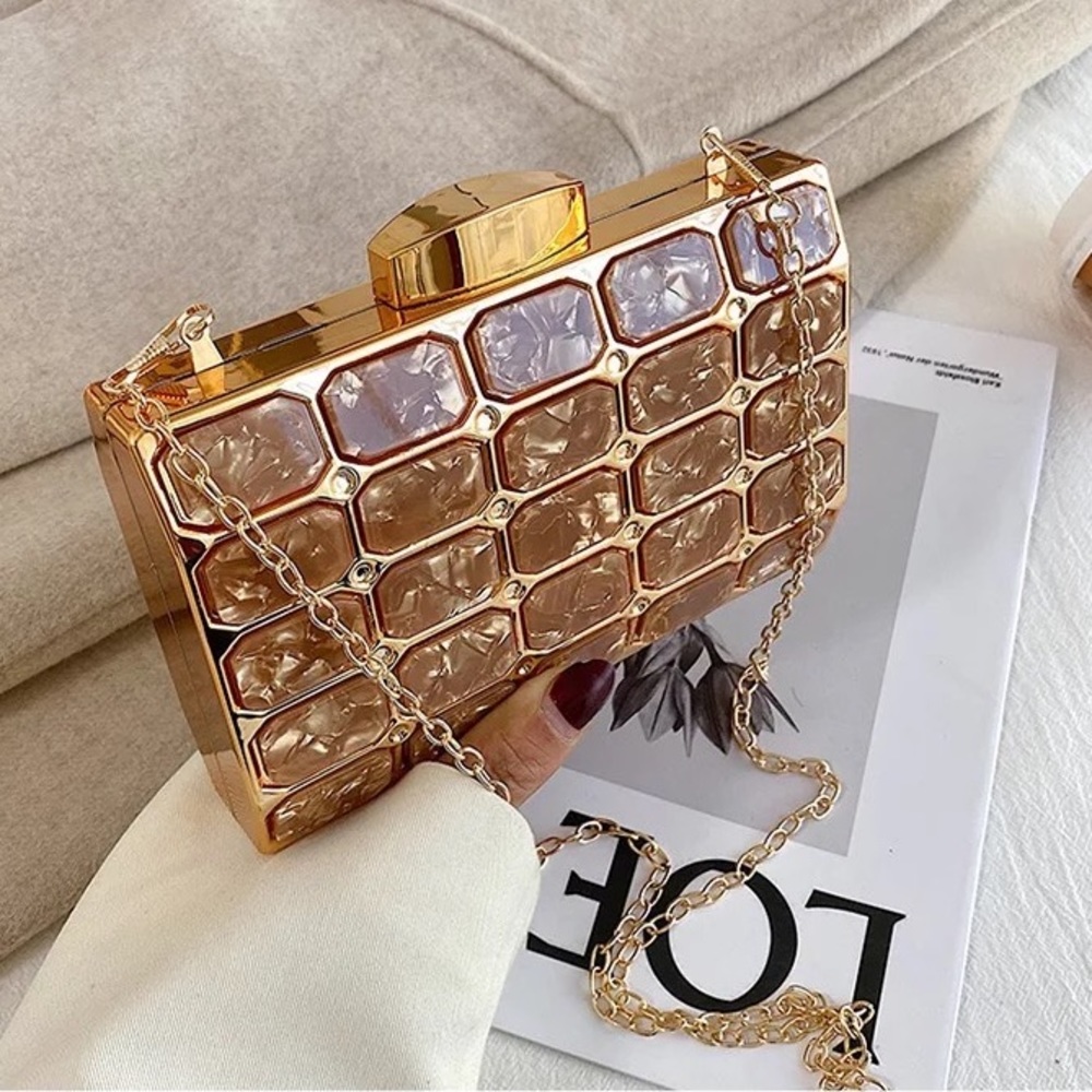 NEW * Gold Clutch Purse